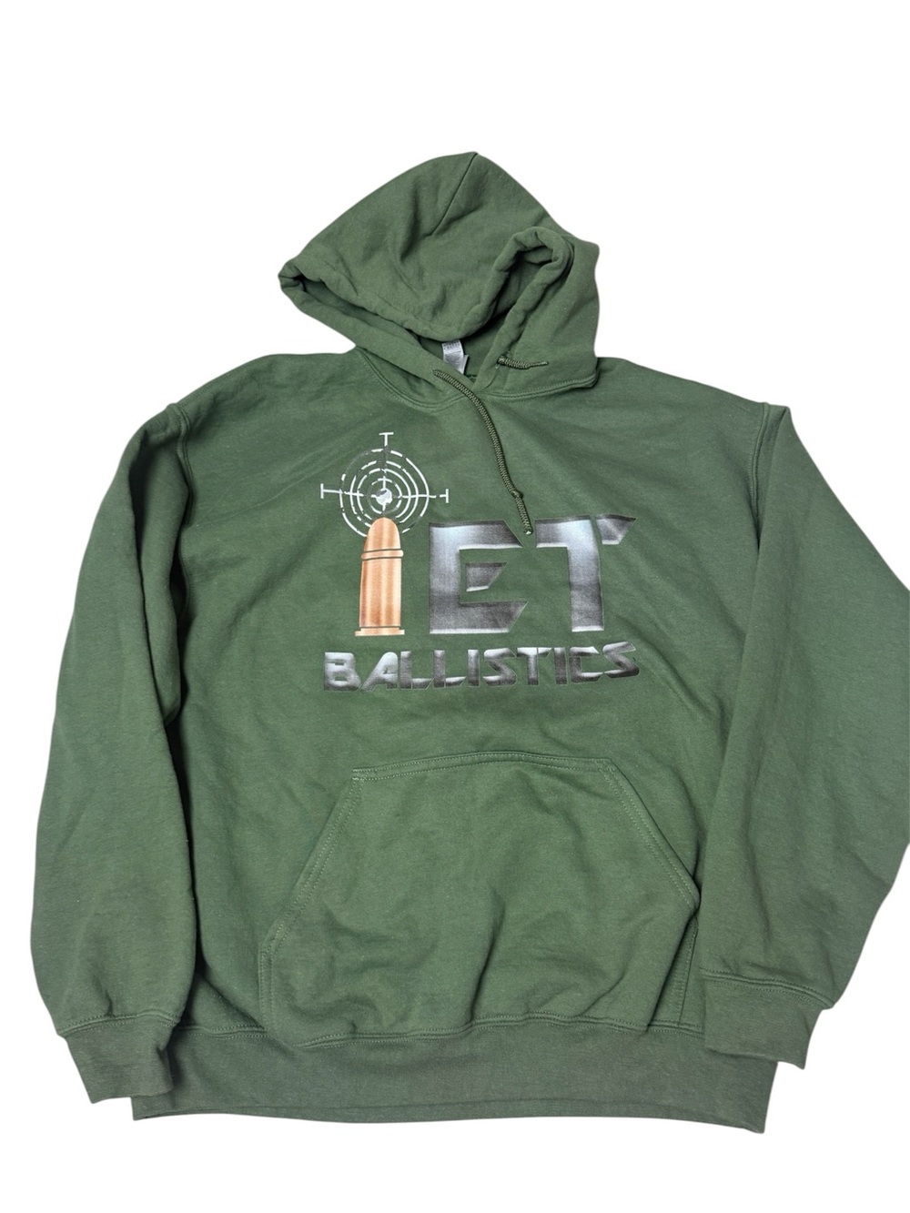 IET Ballistics hoodie sweatshirt Olive Green Military green Gildan large
